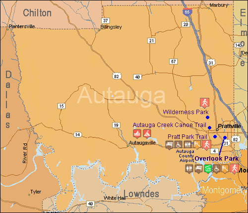 Autauga County Trails Map