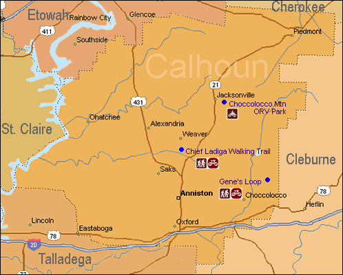 Calhoun County Trails Map
