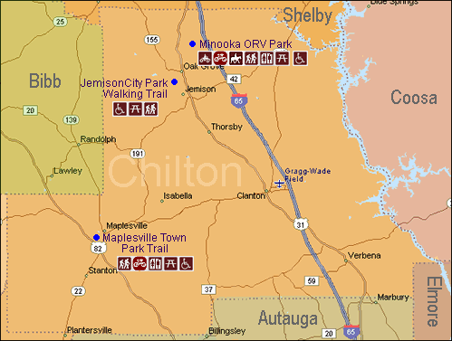 Chilton County Trails Map